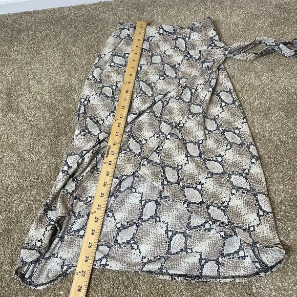 Mikey & Joey Snake skin print below knee wrap style elastic waist tie SZ SM - Picture 9 of 10